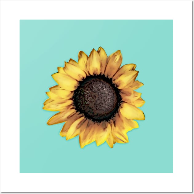 The Painterly Sunflower Wall Art by FranBail